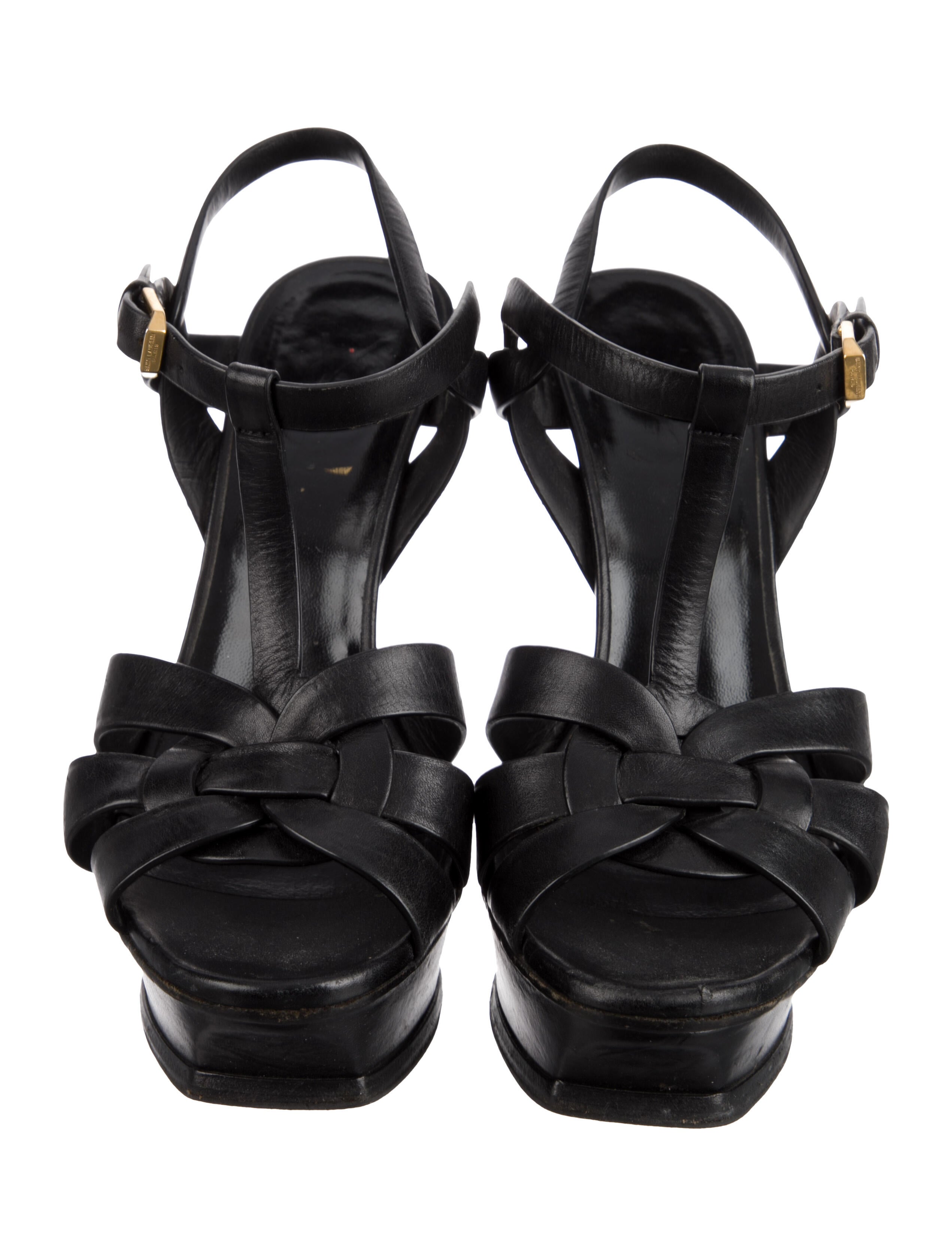 Saint Laurent Leather T-Strap Sandals